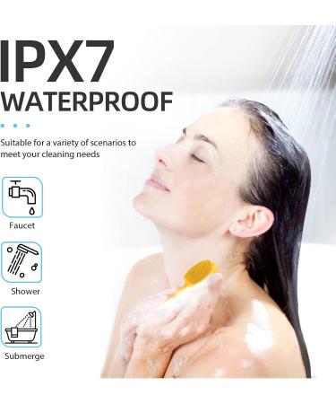 Sonic Facial Cleansing Brush - Waterproof Rechargeable Silicone Face Scrubber for Men & Women - Portable Electric Exfoliating Massager - Yellow - Buy Online on SooperMarket.com