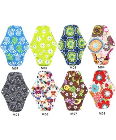5 Pack Reusable Bamboo Charcoal Menstrual Cloth Pads - Washable & Portable - Buy Online on SooperMarket.com