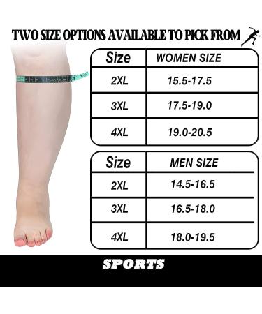 3PCS Plus Size Compression Socks | 20-30 mmHg | Varicose Veins & Swelling Relief | Extra Wide Calf | 4XL | 3pcs Color Options - Buy Online on SooperMarket.com