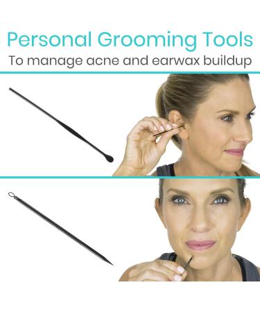 Vive Nail Clipper Set (15 Piece) - Manicure and Pedicure Tools for Men and Women - Includes File, Cuticle Trimmer, Tweezers, and Ear Pick - Black - Buy Online on SooperMarket.com