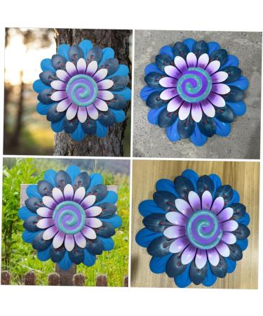 Kisangel Sunflower Decoration Floral Wall Decor Wall Decorations Flower Wall Art Decorative Flower Outdoor 3d Blue 29.50X29.50X3.00CM - Buy Online on SooperMarket.com