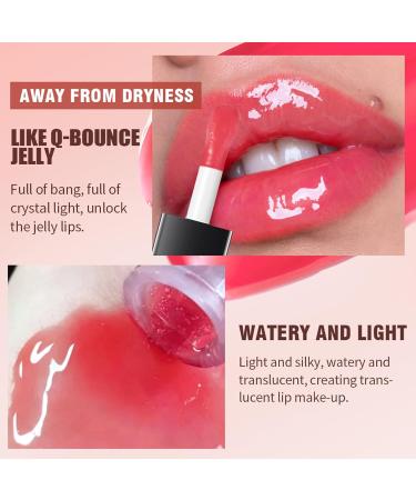 Glow Reviver Lip Oil | Nourishing Tinted Crystal Jelly Lip Glow | Hydrating Non-Sticky Lip Care | Long-Lasting Plumping Lip Gloss for Dry Lips - Buy Online on SooperMarket.com