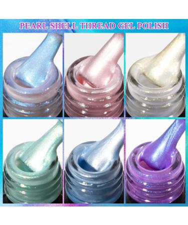 MIZHSE Glitter Gel Nail Polish Kit - 6 Shimmering Colors with Nail Pen - 7ml*6 - Soak Off UV LED Lamp Included - Buy Online on SooperMarket.com