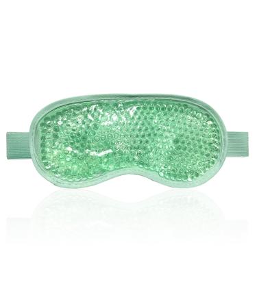 Eye mask cooling eye mask with gel pearl cool mask icer-usable eye mask sleep relaxation eye mask for hot cold therapy swollen and tired eye green