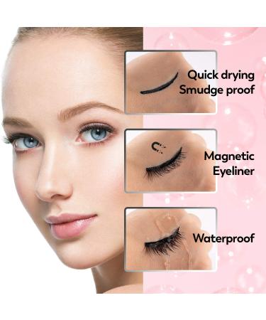 Premium Magnetic Eyelash Kit with 5 Pairs of Reusable Lashes and Advanced Eyeliners - Strong Hold and Easy Application - Buy Online on SooperMarket.com