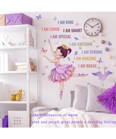 Ballet Butterfly Girl Wall Stickers - Inspiring Bedroom Decor for Girls - Buy Online on SooperMarket.com