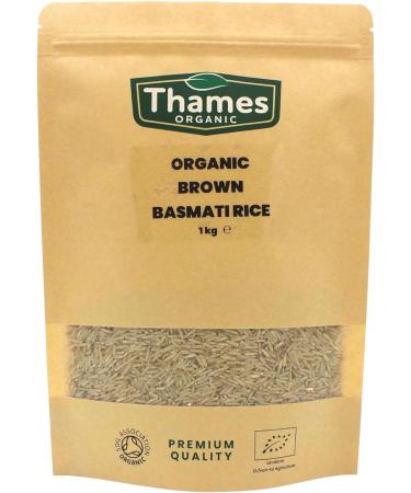 Thames Organic Brown Basmati Rice 500g - High Protein Source of Fibre, No Additives, Preservatives, GMO-Free, Certified Organic - Nutritious Whole Grain, Raw Vegan-friendly - Buy Online on SooperMarket.com
