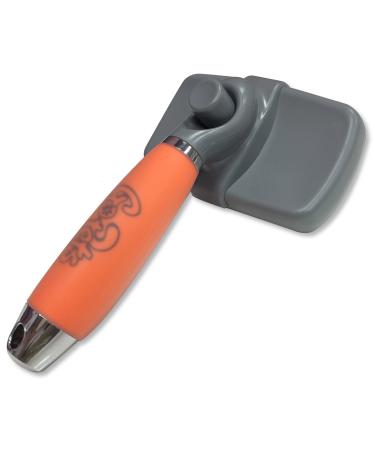 Professional Slicker Brush for Dogs and Cats by GoPets Self-Cleaning Grooming Comb For Dematting Detangling & Deshedding
