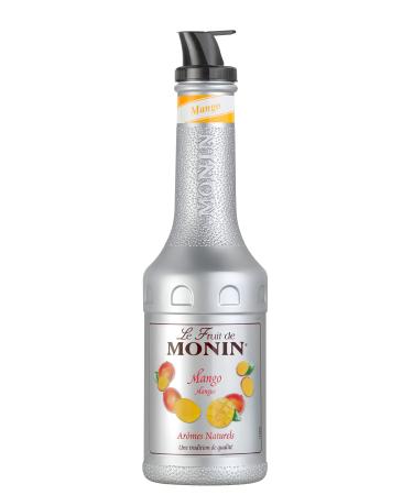 MONIN Mango Fruit Mix Puree 1L for Cocktails Smoothies and Mocktails. Vegan-Friendly Allergen-Free 100% Natural Flavours and Colourings. 2-in-1 Mango Puree and Sugar Syrup Hybrid