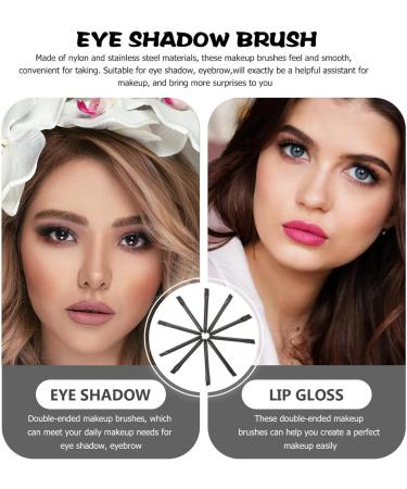 KALLORY 10 Pcs Eye Shadow Brush Makeup Applicator Eye Defining Brush Sponge Makeup Brush The Face Miss Blush 5.8X0.7X0.5CM Black - Buy Online on SooperMarket.com