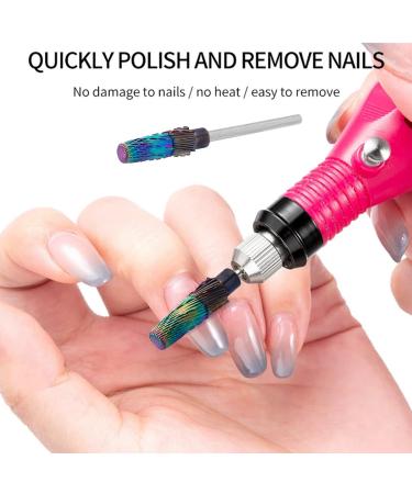 Gasea 5 In 1 Naill Drill Bit 3/32" Shank Professional Fast Remove Acrylic Nails Tapered Nail File Drill Bit for Manicure Pedicure - Buy Online on SooperMarket.com