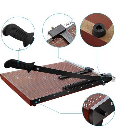A2-B7 Paper Trimmer Paper Cutter Heavy Duty Trimmer Gridded Paper Photo Guillotine Craft Machine 18 inch Cut Length 12 Sheets Capacity for Office Home Use Red - Buy Online on SooperMarket.com