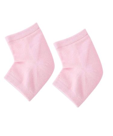 Gel socks gel heel socks silicone heel protection moisturizing socks foot care spa socks for dry skin and plantar fasciitis gel heels Foot care socks moisturizing (pink)