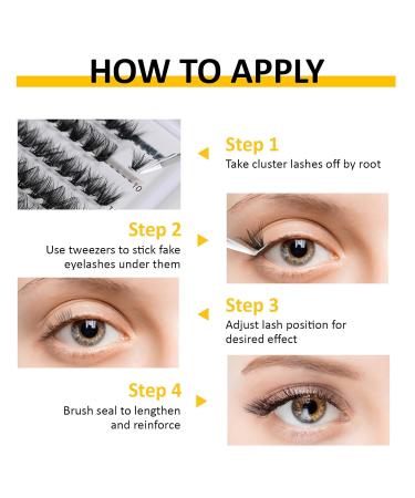 Xaena 280pcs 40D-0.07 D-MIX Individual Cluster Lashes - Soft DIY Eyelash Extensions & Bottom Lashes Pack - Buy Online on SooperMarket.com