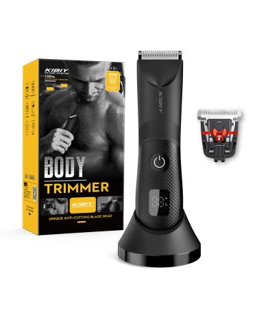 Intimate razor man kibiy electrical body razier men with LED light & display IPX7 waterproof razor man intimate area ... with extra replace blade