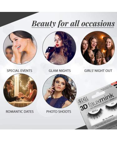 Ardell 3D Faux Mink 854 False Eyelashes - Pack of 4 Pairs - Buy Online on SooperMarket.com