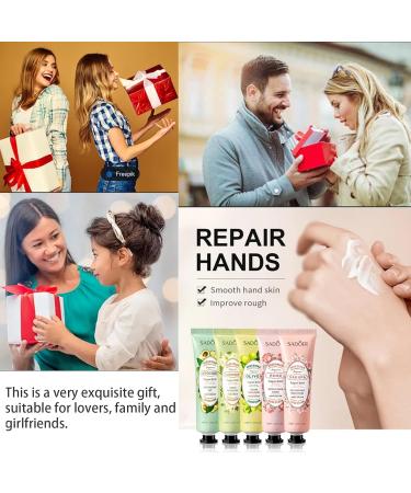 Hand cream set 5 * 30g colorful flower and fruit plant extract moisturizing hand cream anti-cracking hydrating hand cream refreshing and not greasy smoothing skin and removing roughness Binfense - Buy Online on SooperMarket.com