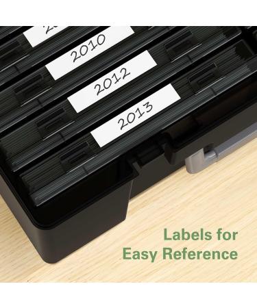 Zarler 4x6 Photo Storage Box | 18 Inner Seed Organizer Cases | Handle & Sticker Labels | Black - Buy Online on SooperMarket.com