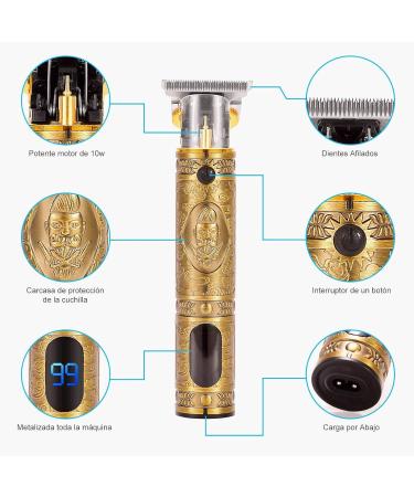 ZITFRI Men's Hair Trimmer - Cordless Rechargeable T-Blade Clipper with LCD Display and Zero Gapped Close Cutting - Electric Beard & Outliner Trimmer - Buy Online on SooperMarket.com