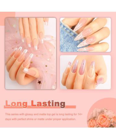 Lavender Violets 19 Pcs Gel Nail Kit with UV Lamp - Spring Jelly Pink Nude Shellac Colors - Base Coat, Matte Top Coat, Nail File, Sticker - Starter Kit (964D Jelly Pink) - Buy Online on SooperMarket.com