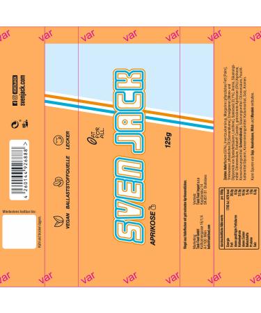 Sven Jack Apricot Energy Cake - 12x125g | Oatmeal Fitness Bars for Endurance & Low Sugar Snacks - 1.5kg - Buy Online on SooperMarket.com