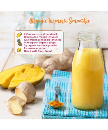 Organic Turmeric Powder 250g - Soil Association Certified Pure Curcumin Root Powder for Sauces, Soups, Curry, Meat, and Vegetables by TheHealthyTree Company - Buy Online on SooperMarket.com