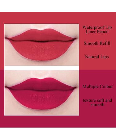 DELISOUL 8-Piece Matte Lip Liner Pencil Set - Waterproof & Long-Lasting with Sharpener - Buy Online on SooperMarket.com