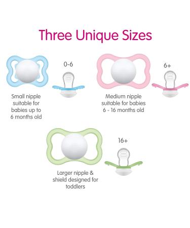 MAM Air Night & Day Baby Pacifier 3 Count Pack - Glows in The Dark, Sensitive Skin, 6-16 Months, Girl - Buy Online on SooperMarket.com