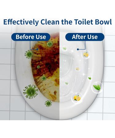 Plant-Based Toilet Bowl Cleaner Tablets - Automatic Rust & Stain Remover Eco-Friendly Lemon Scent (18 Tablets) - International Shipping Available - Buy Online on SooperMarket.com