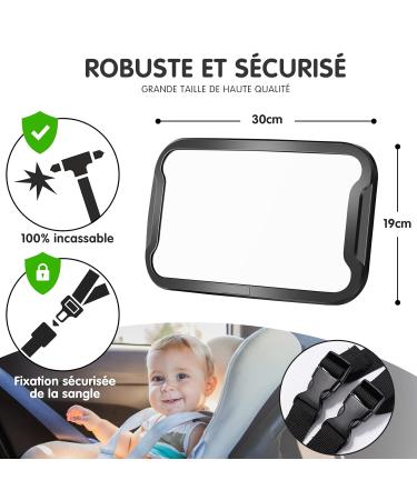 Vinabo Baby Car Mirror | Frost-Proof & 360 Adjustable | Essential Rear Seat Safety for All Headrests - Buy Online on SooperMarket.com
