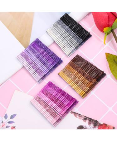 96pcs Glitter Powder Hair Clips: Golden Pink Purple Black Styling Barrettes - Buy Online on SooperMarket.com