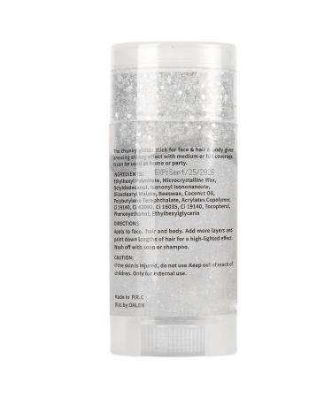 Buy Silver Glitter Stick Gel - Versatile Long Lasting Body Glitter for Parties | Easy to Clean - International Shipping Available - Buy Online on SooperMarket.com