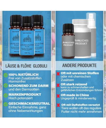 Saint Nutrition Lice & Fleas Plus Globules - Natural Remedy for Cats & Dogs | Homeopathic Solution with Bach Flowers | 10g - Buy Online on SooperMarket.com