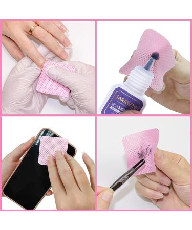 1080PCS Lint Free Nail Wipes - Non-Woven Polish Remover Pads for Nails & Eyelash Extensions - Soft Lint Free Wipes in Pink & White Case - Buy Online on SooperMarket.com