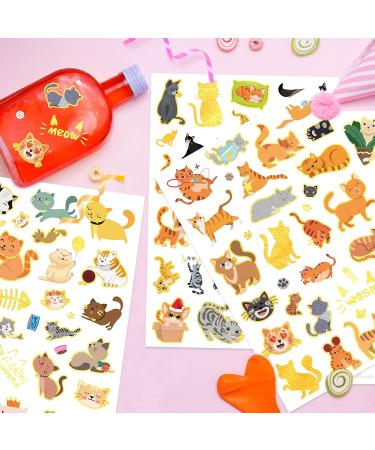 120 Glitter Cat Temporary Tattoo Stickers - Perfect for Birthday Parties and School Rewards - Buy Online on SooperMarket.com