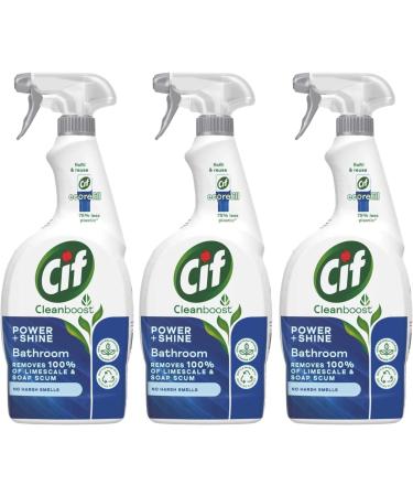 Cif Power & Shine Bathroom Spray - Removes 100% Limescale & Soap Scum - 700ml - (Savers Pack Of 3)