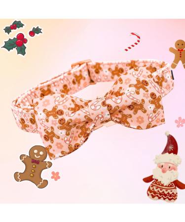 Shop Lionheart Glory Pink Christmas Dog Collar - Adjustable Soft & Comfortable for Medium Dogs - 1 Pack Gingerbread Man Design - Buy Online on SooperMarket.com