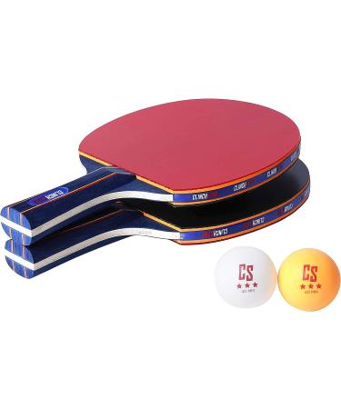 Premium Ping Pong Paddle Set - 2 Rackets, 3 Star Balls, Carry Case - Table Hooks, Organizing System - Buy Online on SooperMarket.com