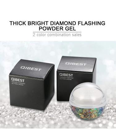 2Pcs Vegan Holographic Body Glitter Cruelty-Free Nail Hair Face & Body Glitter for Festivals & Cosplay - Buy Online on SooperMarket.com
