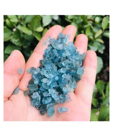 HYCYYFC 100G Rough Gemstone Natural Blue Apatite Raw Stone Gravels (Color : 100G)