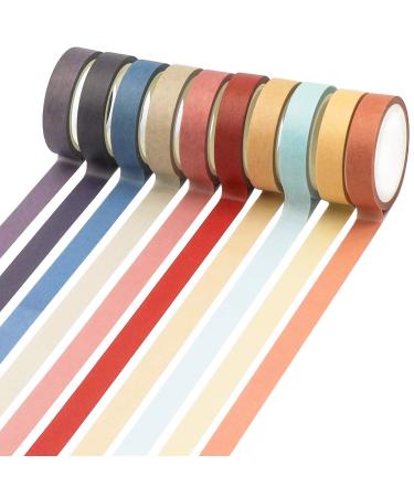 Knaid 40 Rolls Slim Washi Tape Gift Box Set - Decorative Paper Tapes for Scrapbooking & DIY Crafts - 10mm Wide - Ideal for Bullet Journals & Planners (Minimalist Design) - Buy Online on SooperMarket.com