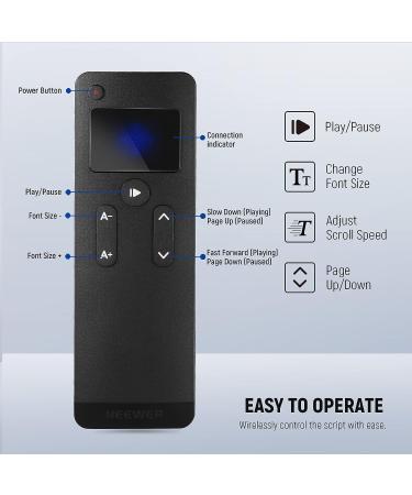NEEWER RT111 Remote Control for Teleprompter App - Bluetooth, Silent Button - iOS Android Compatible - X1 PRO, X14 PRO, X17 - Buy Online on SooperMarket.com