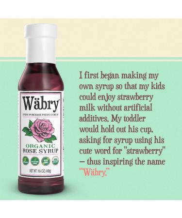 Organic Rose Syrup 16.4 oz (464g) - Perfect for Lattes, Tea, Shaved Ice - Vegan, Non-GMO, Gluten-Free - BPA-Free Bottle - Rose Flavor - 16.4oz Bottle - Buy Online on SooperMarket.com