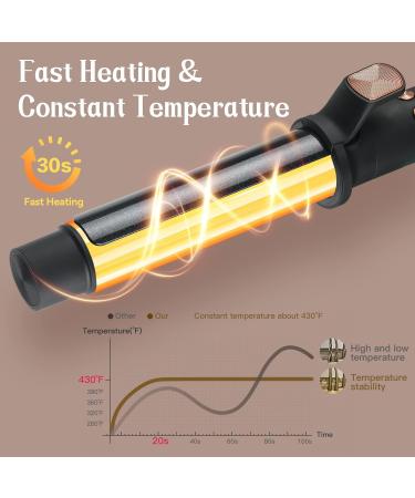 WeChip Rotating Curling Iron Automatic Hair Curler 1 1/4 Inch Ionic Self Curling Iron with Long Barrel Curling Wand for Waves with Extra Long Nano Titanium Barrel - Buy Online on SooperMarket.com