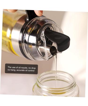 Alipis Automatic Opening and Closing Oiler Glass Oil Pot Glass Dispenser Clear Container Oil Bottle Soy Sauce Bottle Kitchen Oil Pot Soy Sauce Container Stainless Steel Pp Soy Sauce Rack - Buy Online on SooperMarket.com