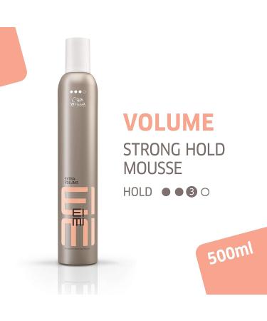 Wella EIMI Extra Volume Strong Hold Heat Protection Hair Styling Mousse 500ml - Professional Body & Volume Boosting Formula - Buy Online on SooperMarket.com