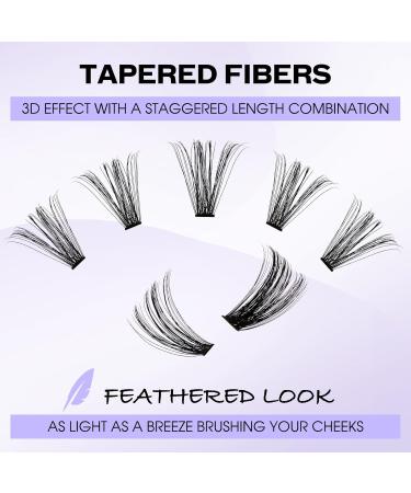 Buy Individual Eyelashes - 240 PCs DIY Cluster Eyelash Curl Mix 16-20mm for Extensions at Home - Buy Online on SooperMarket.com