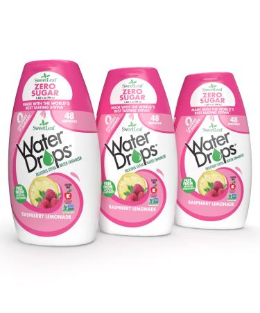 Water Drops Raspberry Lemonade Pack of 3 Raspberry Lemonade 1.62 Fl Oz (Pack of 3)