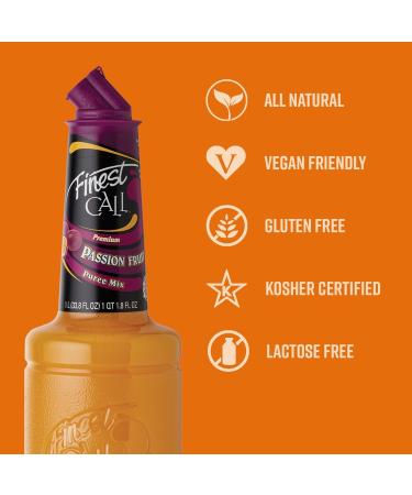 Finest Call PassionFruit Premium Fruit Puree 1L - Ideal for Cocktails, Cooking & Baking - Buy Online on SooperMarket.com