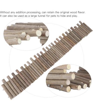 Zerodis 50cm Wooden Hamster Bridge - Flexible Climbing Platform & Cage Accessory for Mice Chinchillas & Small Pets - Buy Online on SooperMarket.com